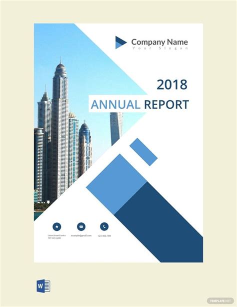 annual report cover page template word download